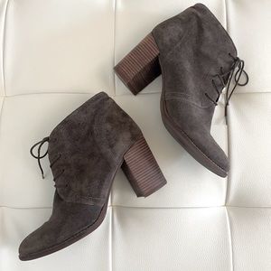 Lace up Suede Booties